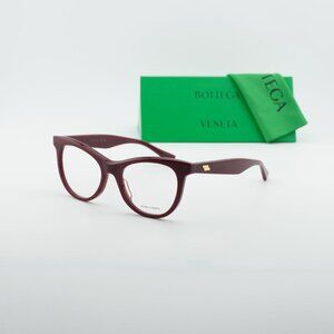 Bottega Veneta BV1064O 004 Cat Eye Eyeglasses 52mm - Burgundy